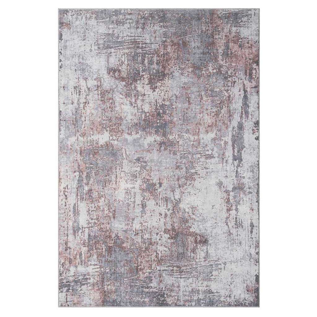 Kurzflorteppich pflegeleicht in Cremefarben Terracotta