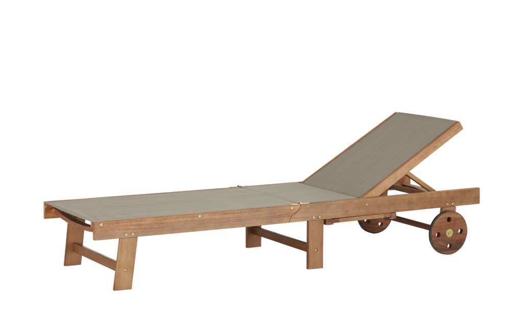 Rollliege  Holstein ¦ holzfarben Garten > Gartenmöbel > Gartenliegen - Höffner