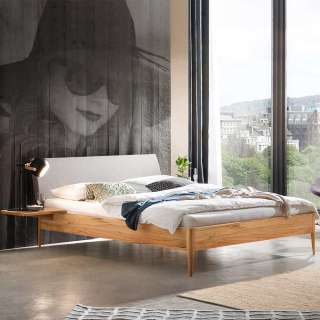 Bett Wildbuche Holz Natur geölt 146 cm breit 217 cm tief