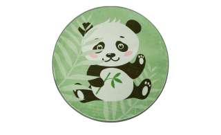 HOME STORY Kurzflorteppich  Panda ¦ grün ¦ Synthethische Fasern Ø: 80 Teppiche > Kinderteppiche - Höffner