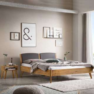 Doppelbett aus Wildeiche Massivholz geölt 160x200 und 180x200 cm