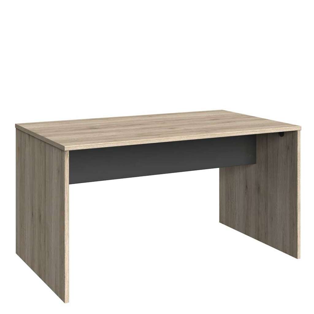 Edv Tisch in Eiche San Remo Dunkelgrau