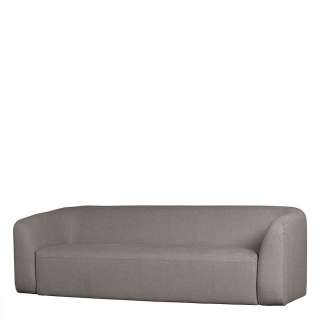 Sofa Dreisitzer Grau aus Chenillegewebe Armlehnen