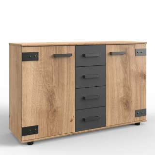 Esszimmersideboard im Industry und Loft Stil vier Schubladen