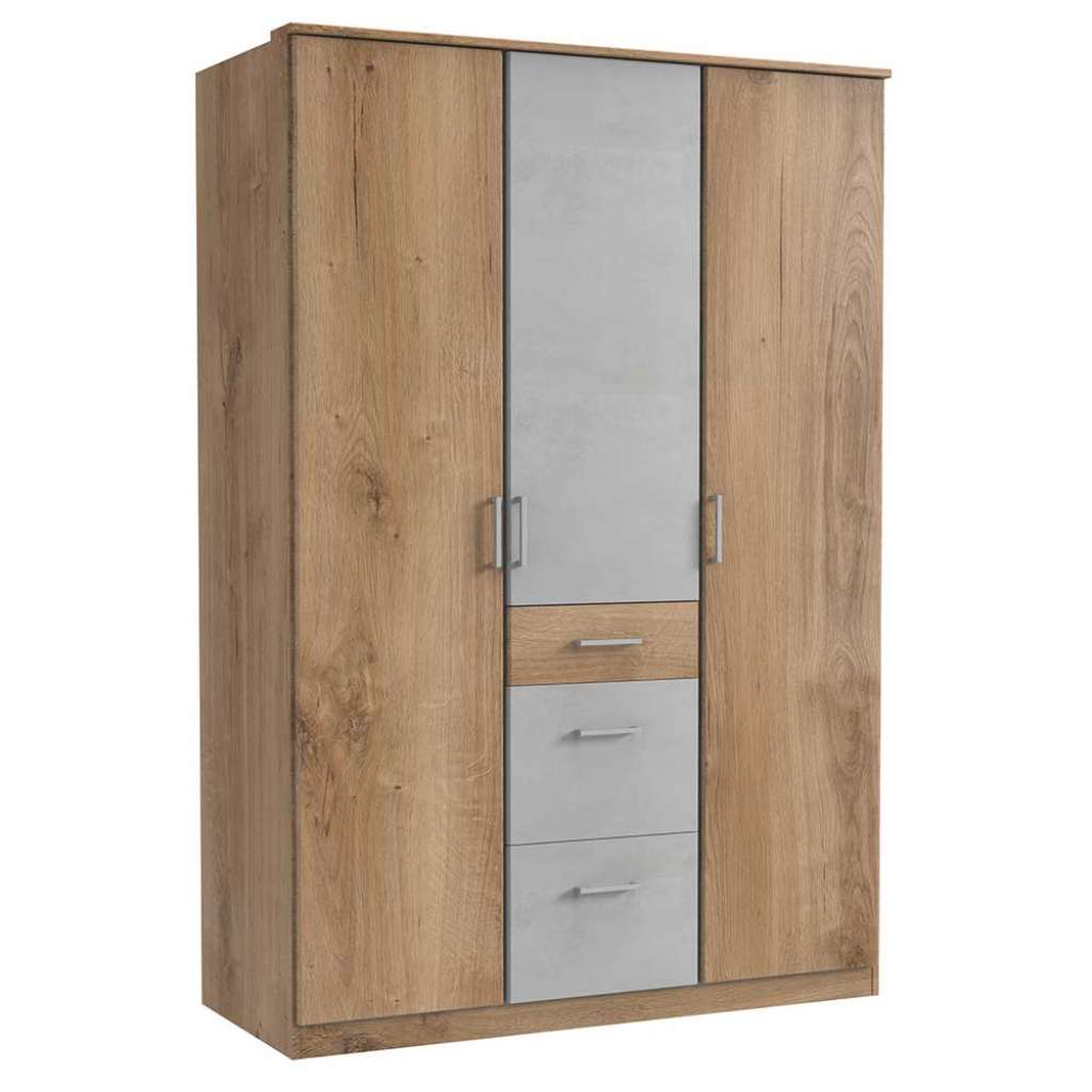 Drehtürenschrank mit Schubladen in modernem Design 199 cm hoch