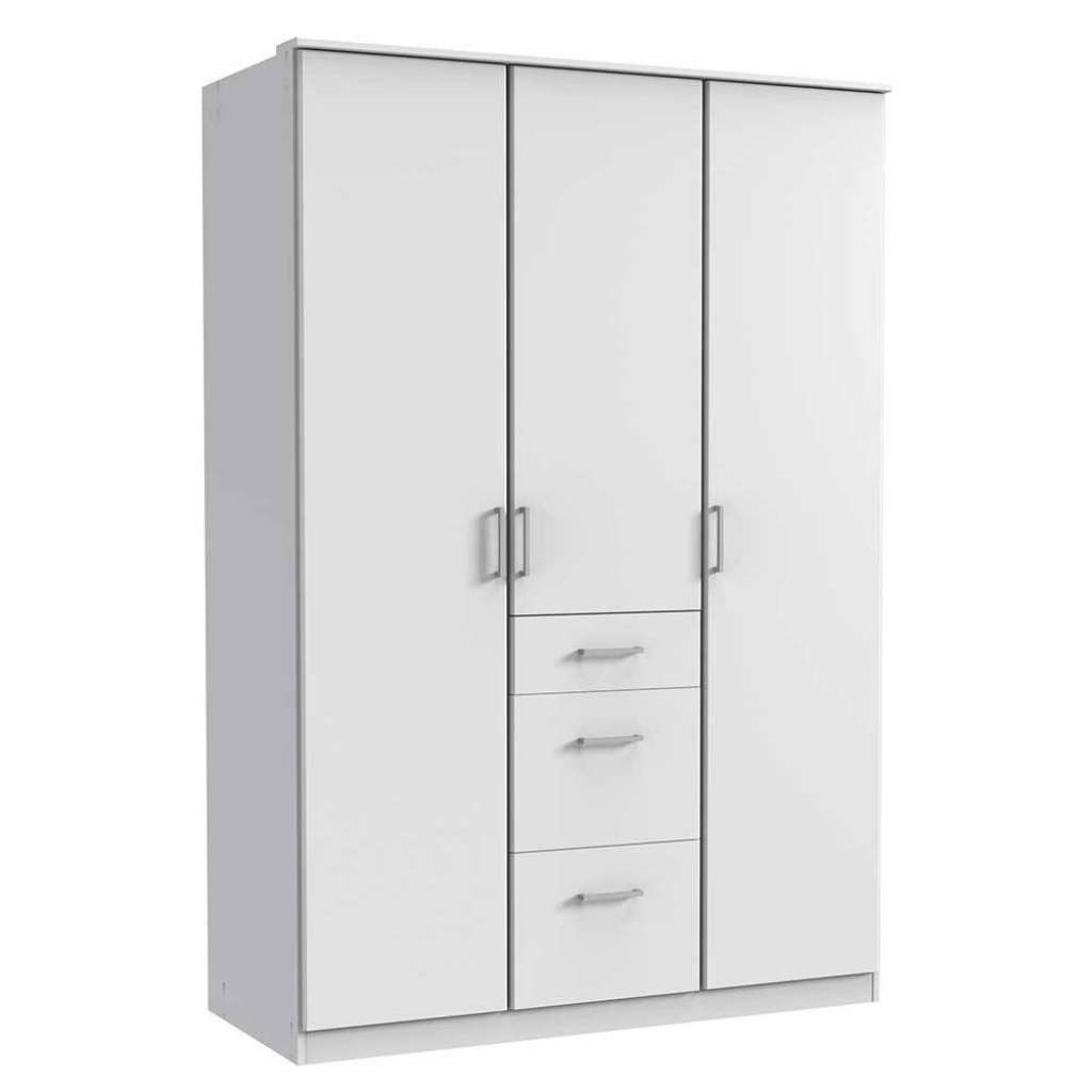 Weißer Kleiderschrank Made in Germany 135x199x58 cm