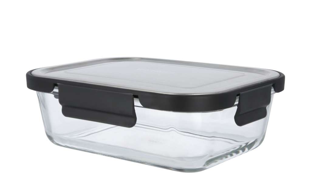 Meisterkoch Aufbewahrungsdose M 1000 ml  OPTIMUS ¦ transparent/klar ¦ Edelstahl, Glas , Glas , Edelstahl Küchenzubehör & Helfer > Vorratsbehälter - Höffner