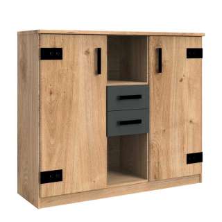 Modernes Sideboard mit zwei Schubladen und Türen 105 cm hoch