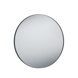 80 cm Durchmesser Spiegel mit Metallrahmen Schwarz
