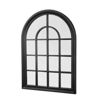 Wandspiegel in Fenster Form mit Kunststoffrahmen Industry und Loft Stil