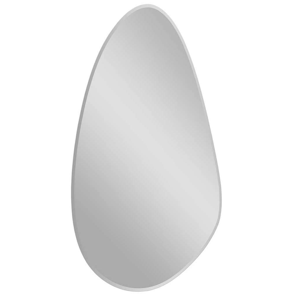 Garderoben Spiegel in ovaler Form Facettenschliff Rand