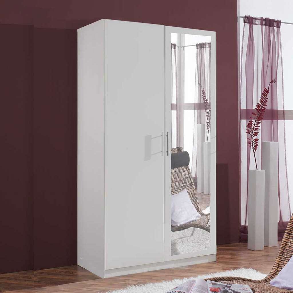 Jugendkleiderschrank weiß mit Spiegeltür Made in Germany