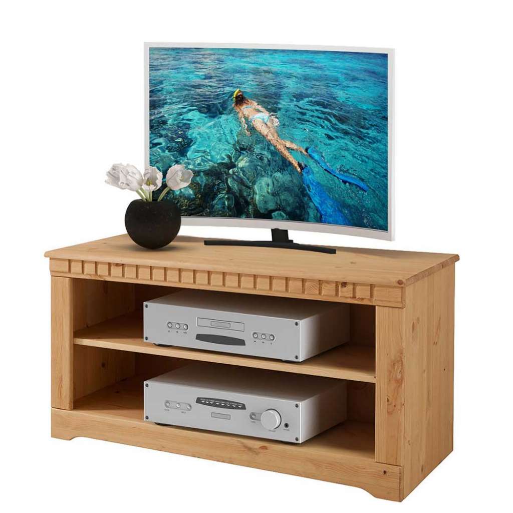 TV Bank 50 cm hoch aus Kiefer Massivholz Landhausstil
