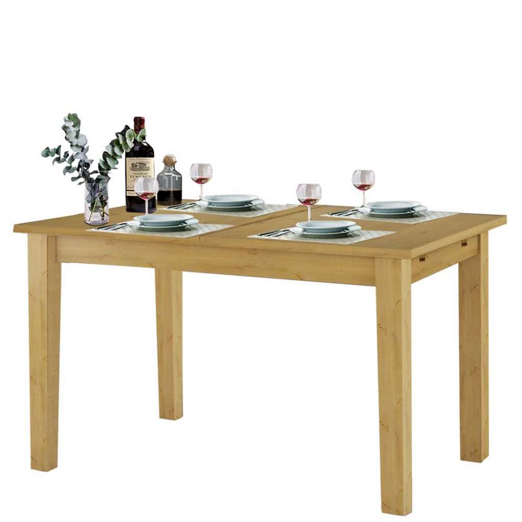 Holztisch massiv Kiefer im Landhausstil einer Einlegeplatte