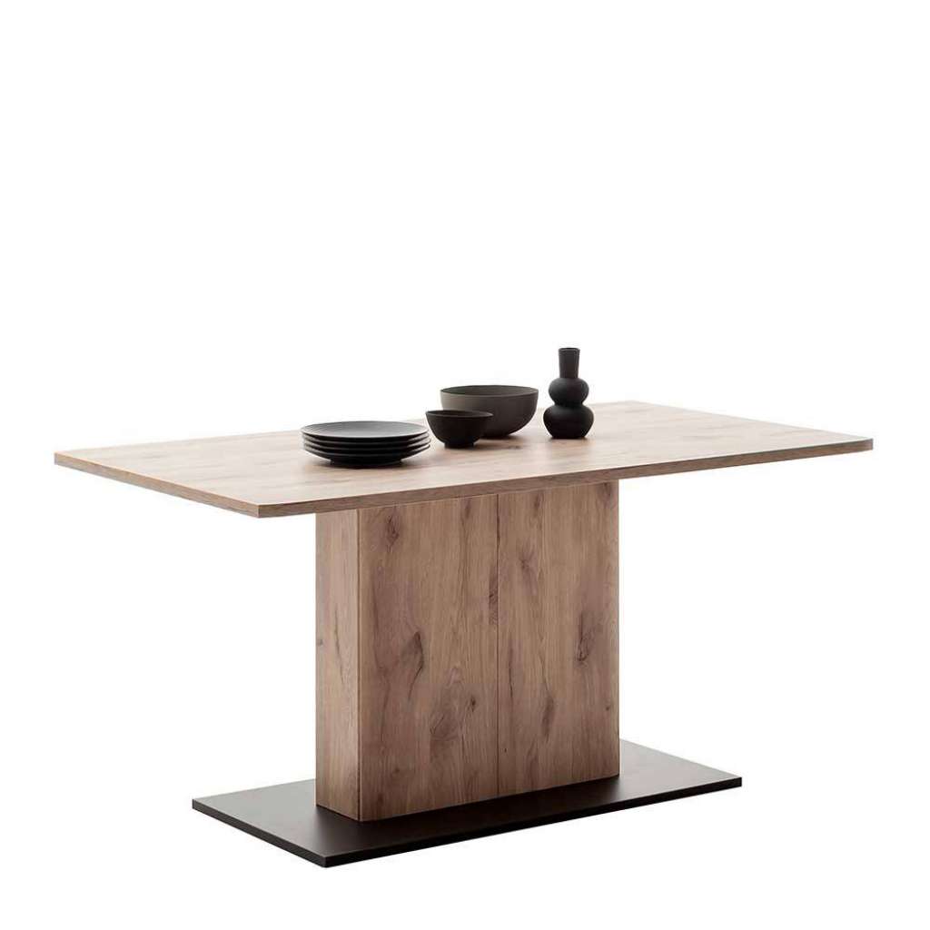 Moderner Tisch 160x78x90 cm Wildeichefarben und Anthrazit