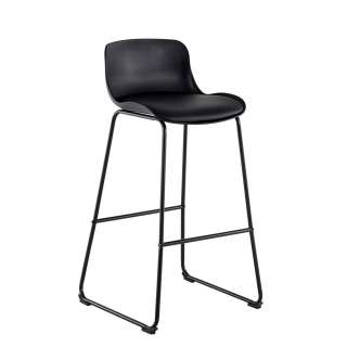 Moderner Barhocker mit Schalensitz in Schwarz 75 cm Sitzhöhe (2er Set)