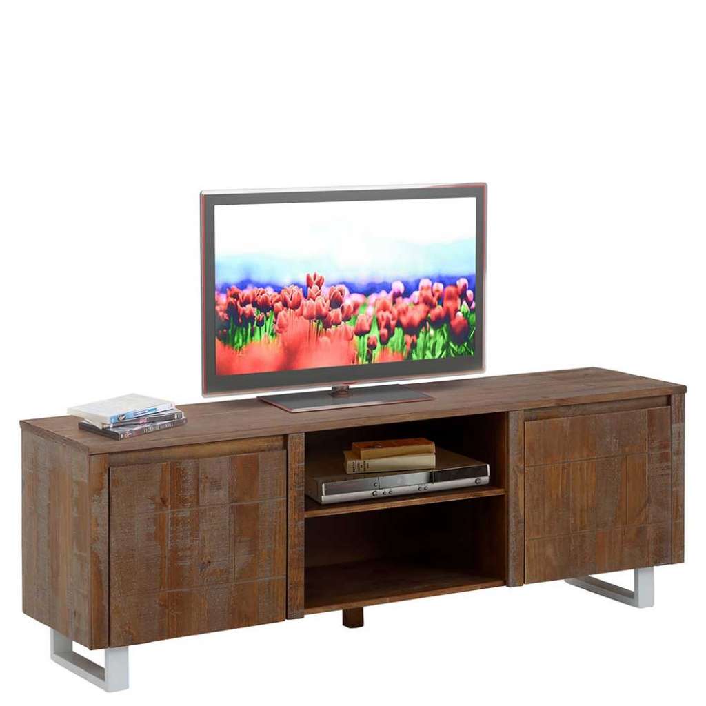 Modernes TV Lowboard in Kiefer dunkel gebürstet und lackiert 160 cm breit