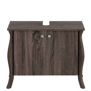 Waschbecken Unterschrank in Eiche Grau 86x55x35 cm