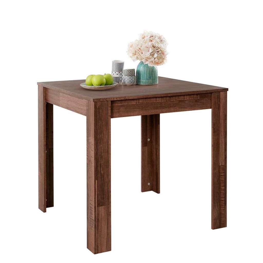 Landhaus Küchentisch 80x75x80 cm Holz Braun