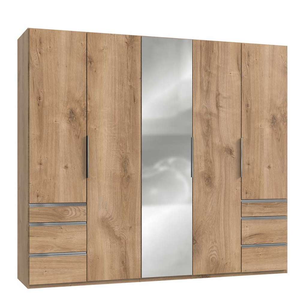Kleiderschrank mit Drehtüren und sechs Schubladen Made in Germany