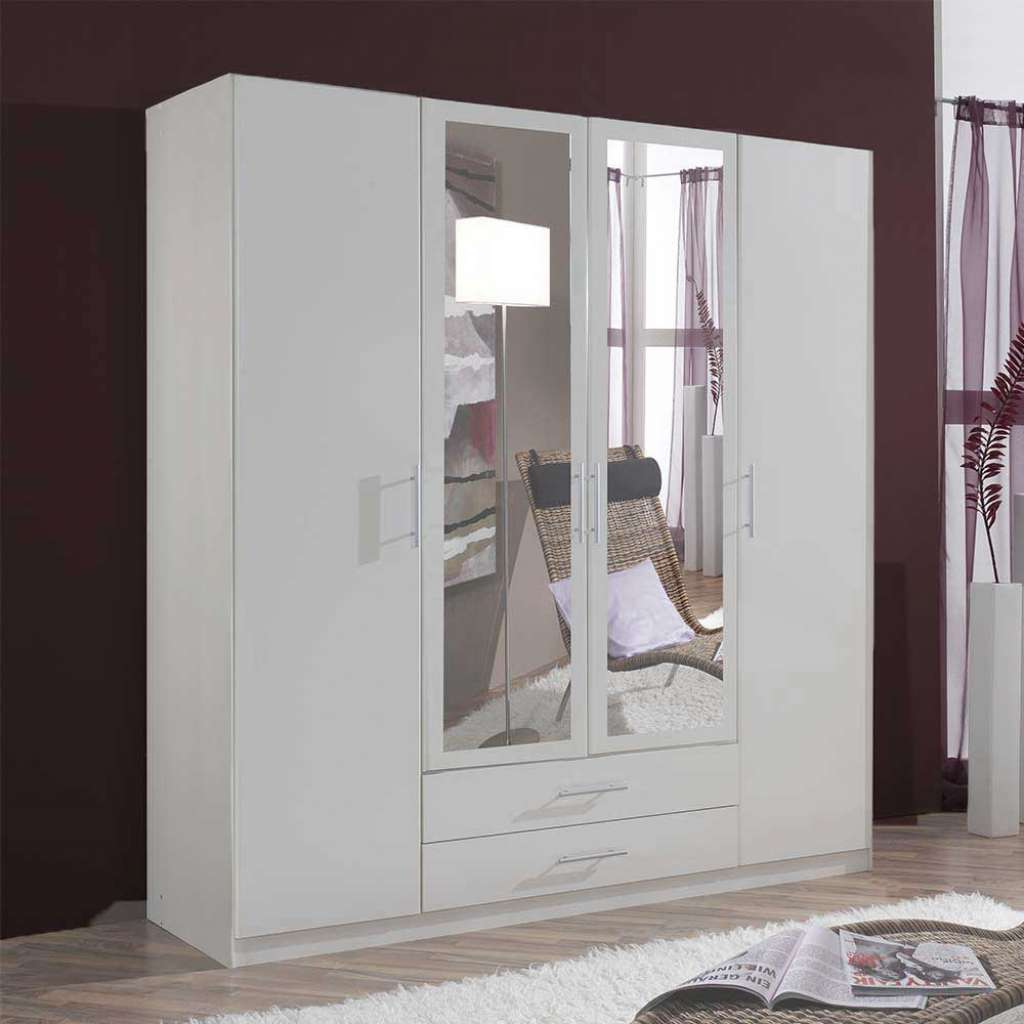 Schrank mit Spiegeltüren Weiß in modernem Design Made in Germany