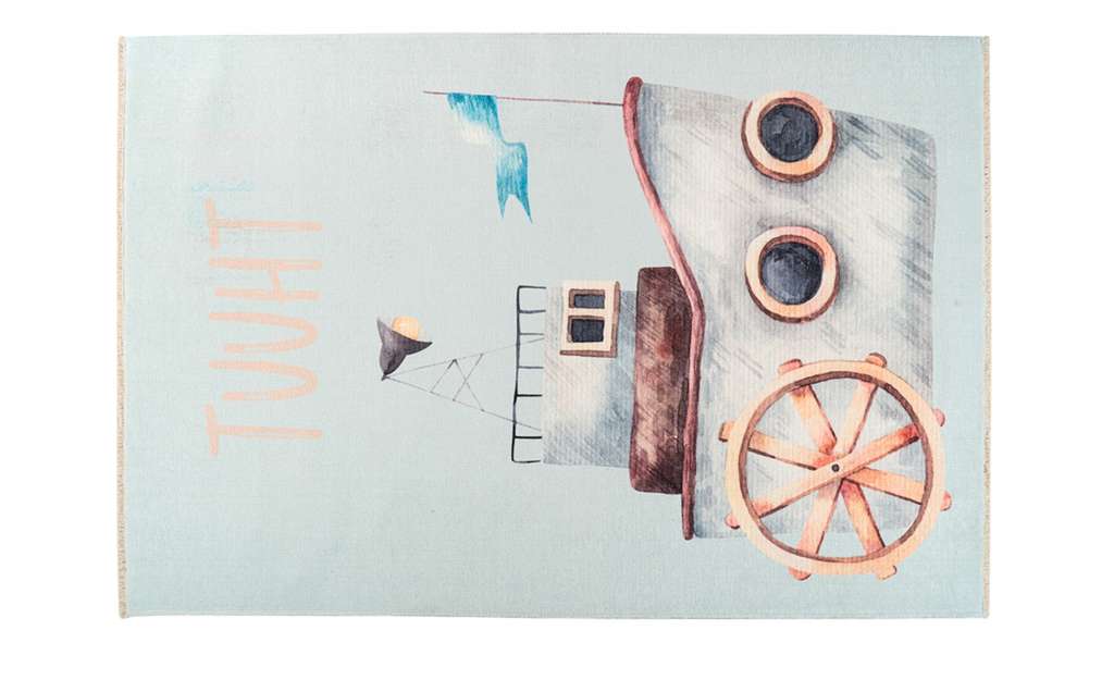 Kinderteppich  Boot ¦ blau ¦ Baumwolle Teppiche > Kinderteppiche - Höffner