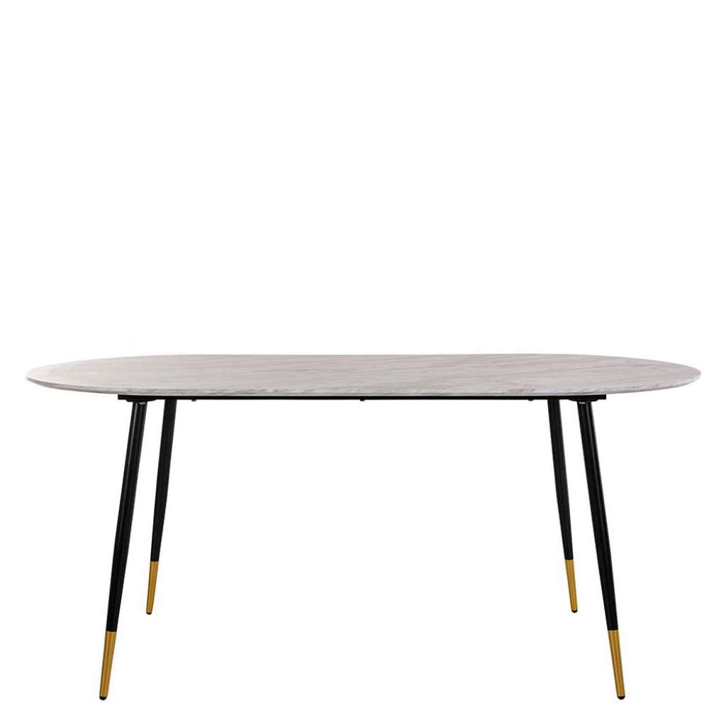 Ovaler Esstisch Retro 180 cm breit Vierfußgestell
