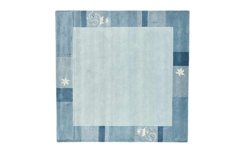 THEKO Teppich ¦ blau ¦ Viskose, Wolle Teppiche > Wohnteppiche - Höffner