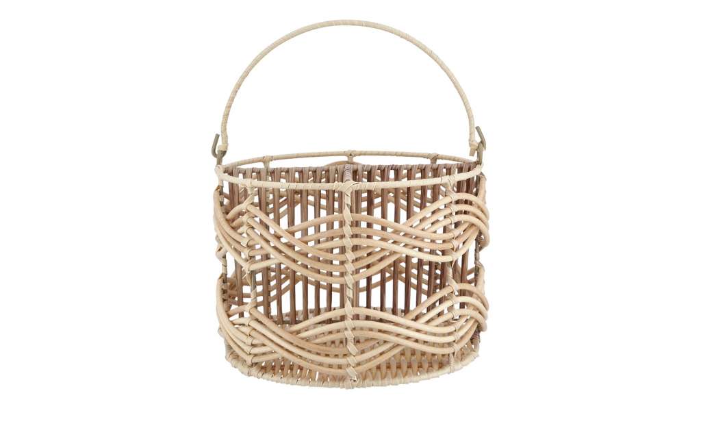 Aufbewahrungskorb mit Henkel ¦ braun ¦ Kunststoff, Eisen Ø: 22 Aufbewahrung > Körbe - Höffner