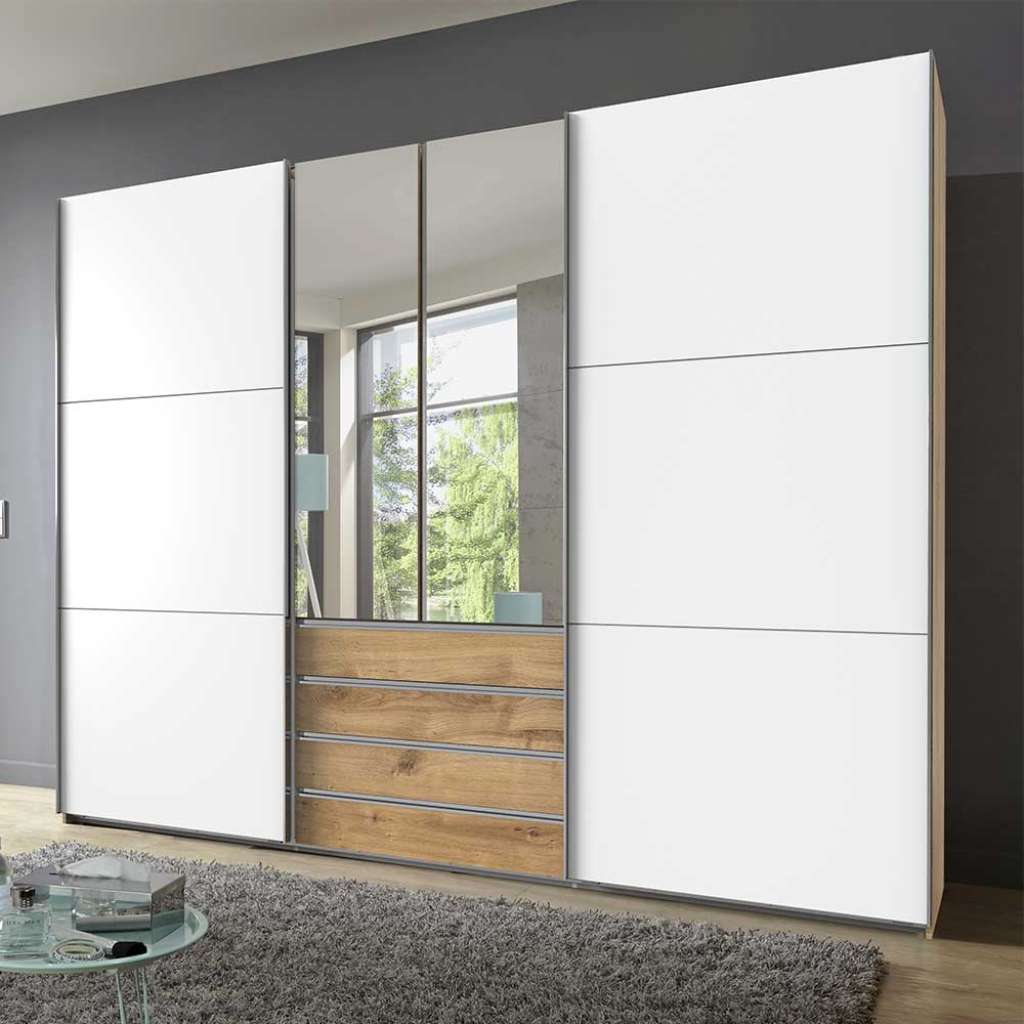 Hochwertiger Schlafzimmerschrank mit Dreh- und Schiebetüren Spiegel
