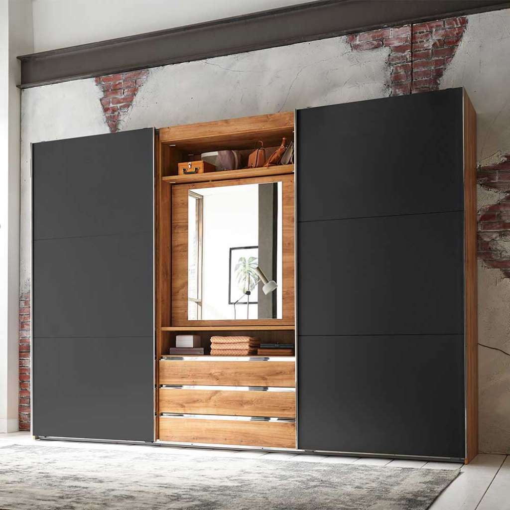 Kleiderschrank mit offenem Fach 300 cm breit Made in Germany