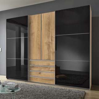 Moderner Schlafzimmerschrank mit Dreh- und Schiebetüren Selbsteinzug