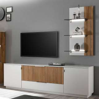 TV Möbel zweifarbig in modernem Design 60 cm hoch - 192 cm breit