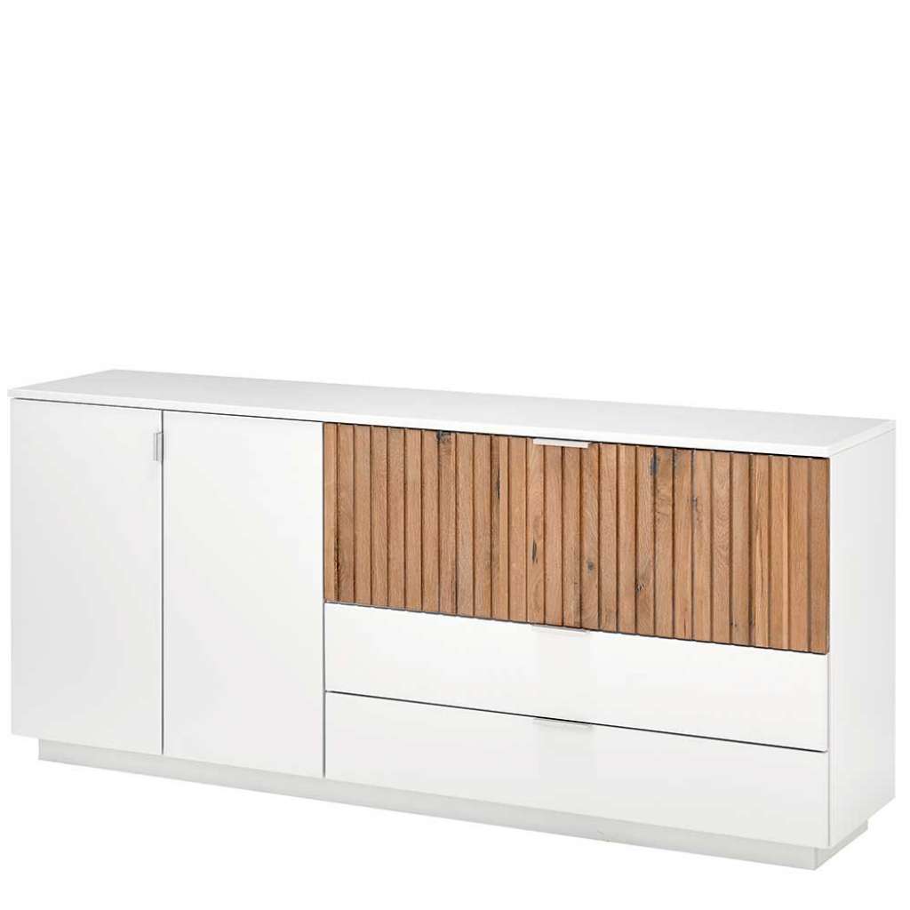 Sidebord in modernem Design Eiche Bianco und Weiß
