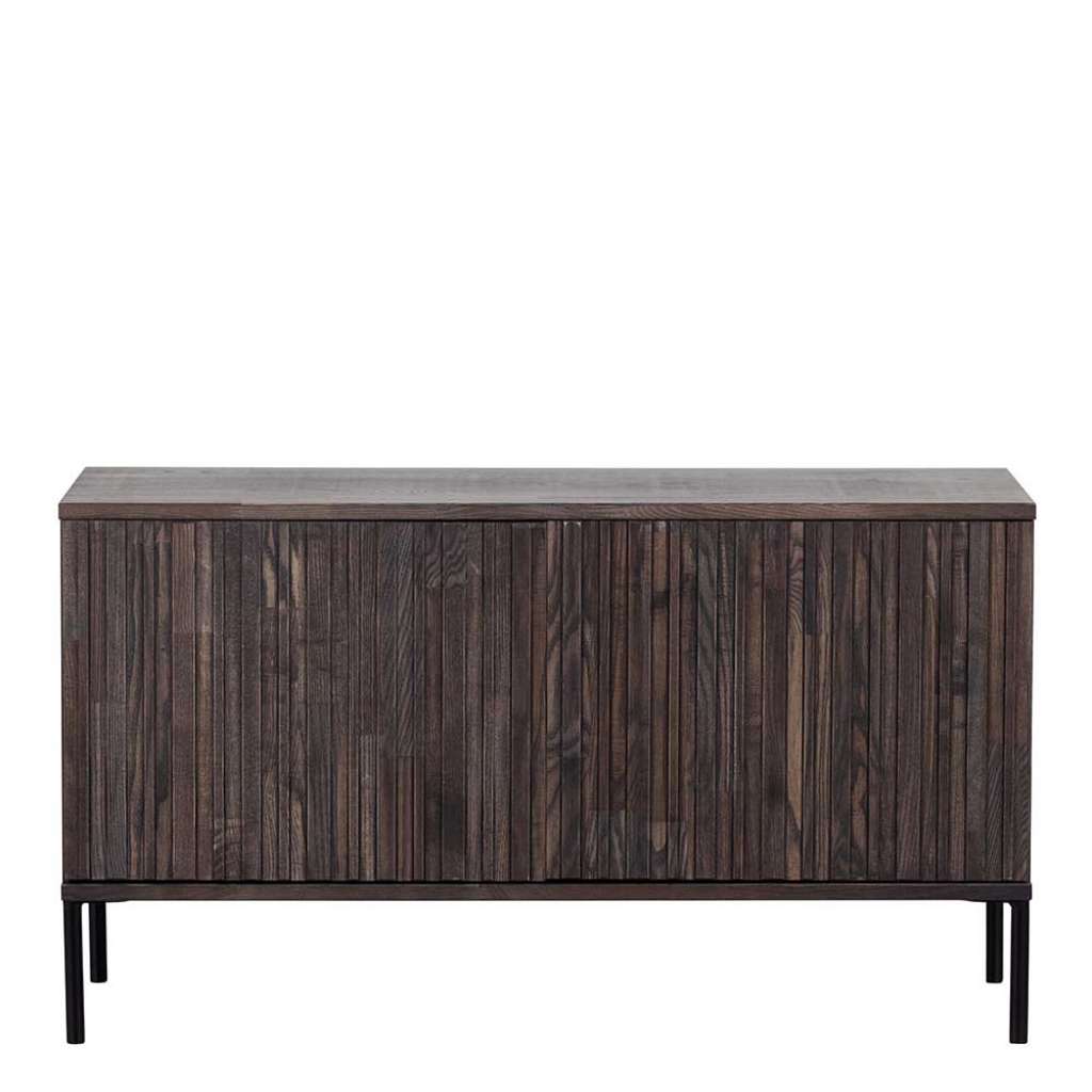 Fernsehmöbel modern in Esche dunkelbraun Metallgestell