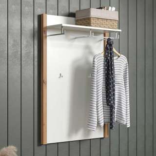 Wandgarderobe Paneel im Skandi Design durchgehender Rückwand