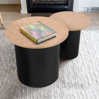 Wohnzimmer Tische aus Kork und MDF runder Tischplatte (zweiteilig)