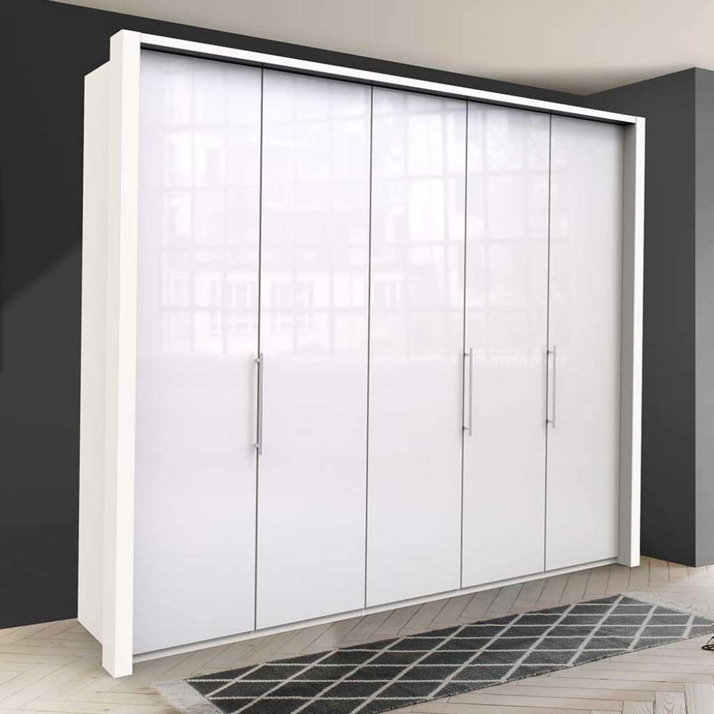 Panorama Kleiderschrank in Weiß glasbeschichtet Made in Germany