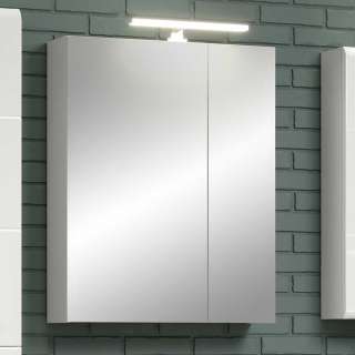 2-türiger Badezimmer Spiegelschrank in Weiß 60x75x16 cm