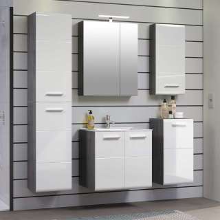 Badset mit Spiegelschrank in modernem Design die Wandmontage (fünfteilig)