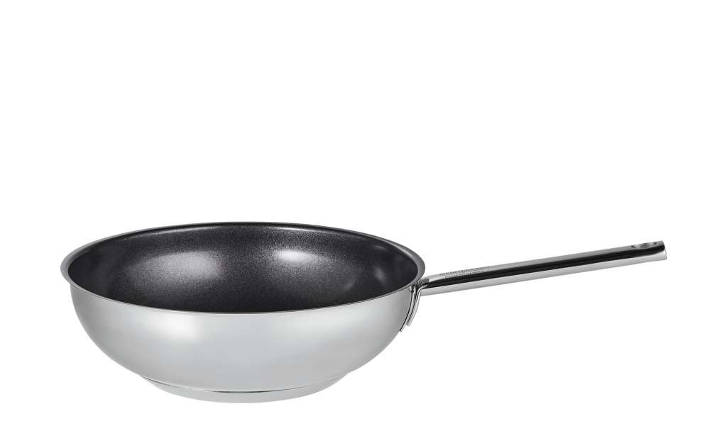 Edelstahl- Wokpfanne 28 cm  LINUS ¦ silber ¦ Edelstahl, Keramik Ø: 28 Töpfe & Pfannen & Zubehör > Pfannen > Universalpfannen - Höffner