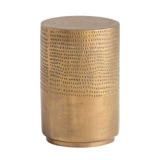 Aluminium Beistelltisch in Altmessingfarben 47 cm hoch