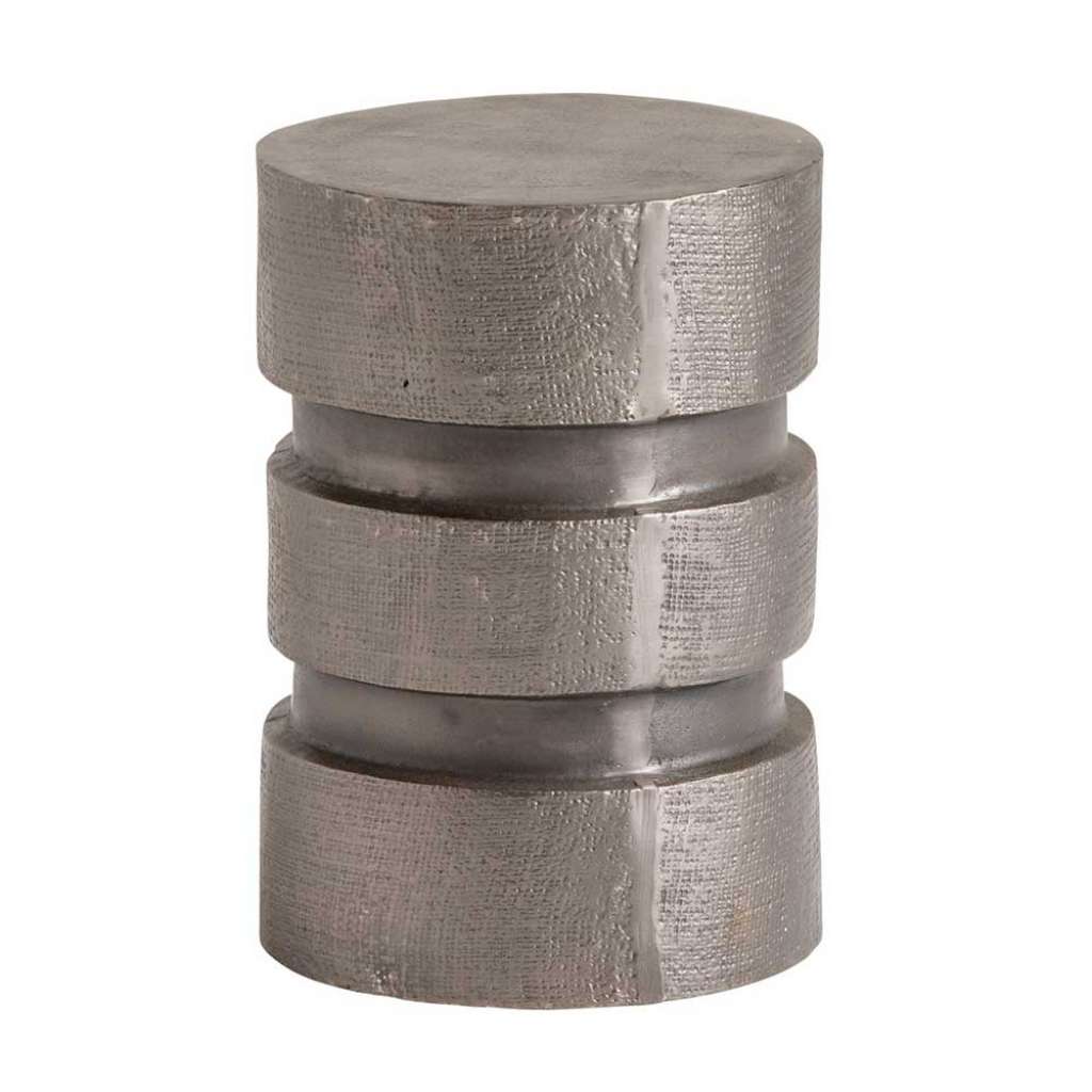 Metall Beistelltisch im Industry und Loft Stil Zinkfarben