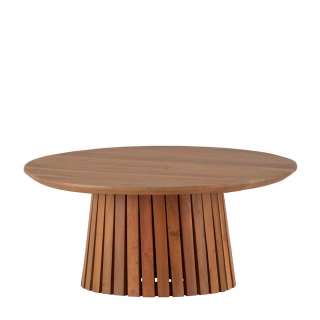Echtholztisch Wohnzimmer rund in Akaziefarben modernes Design