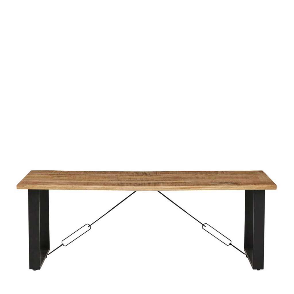 Industrie Stil Tisch aus Mangobaum Massivholz Bügelgestell