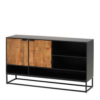 Esszimmersideboard Industrial aus Mangobaum Massivholz Metall