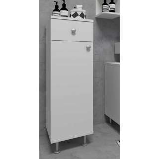 Badezimmerschränkchen weiß in modernem Design einer Schublade