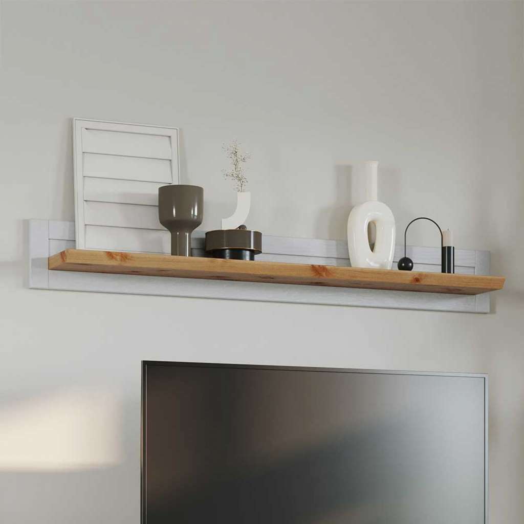 Wohnzimmerregal Landhaus Stil aus Kiefer Massivholz 150 cm breit