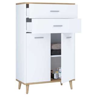 Dielen Kommode in modernem Design Vierfußgestell in Holzoptik