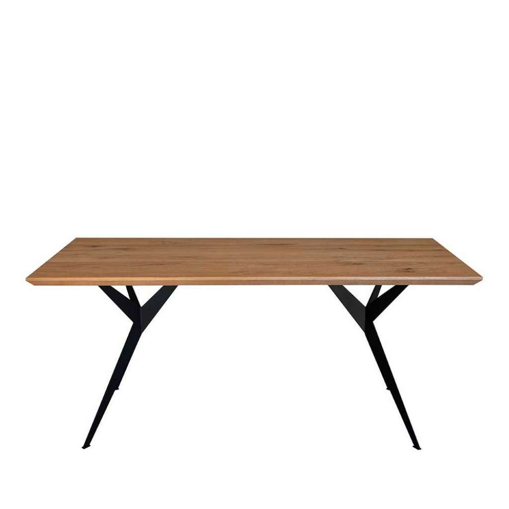 Esstisch Eiche massiv Metall in modernem Design 180x90 und 200x100 cm